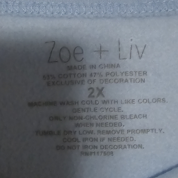 Zoe + Liv Light Blue Sweater - Picture 3 of 3